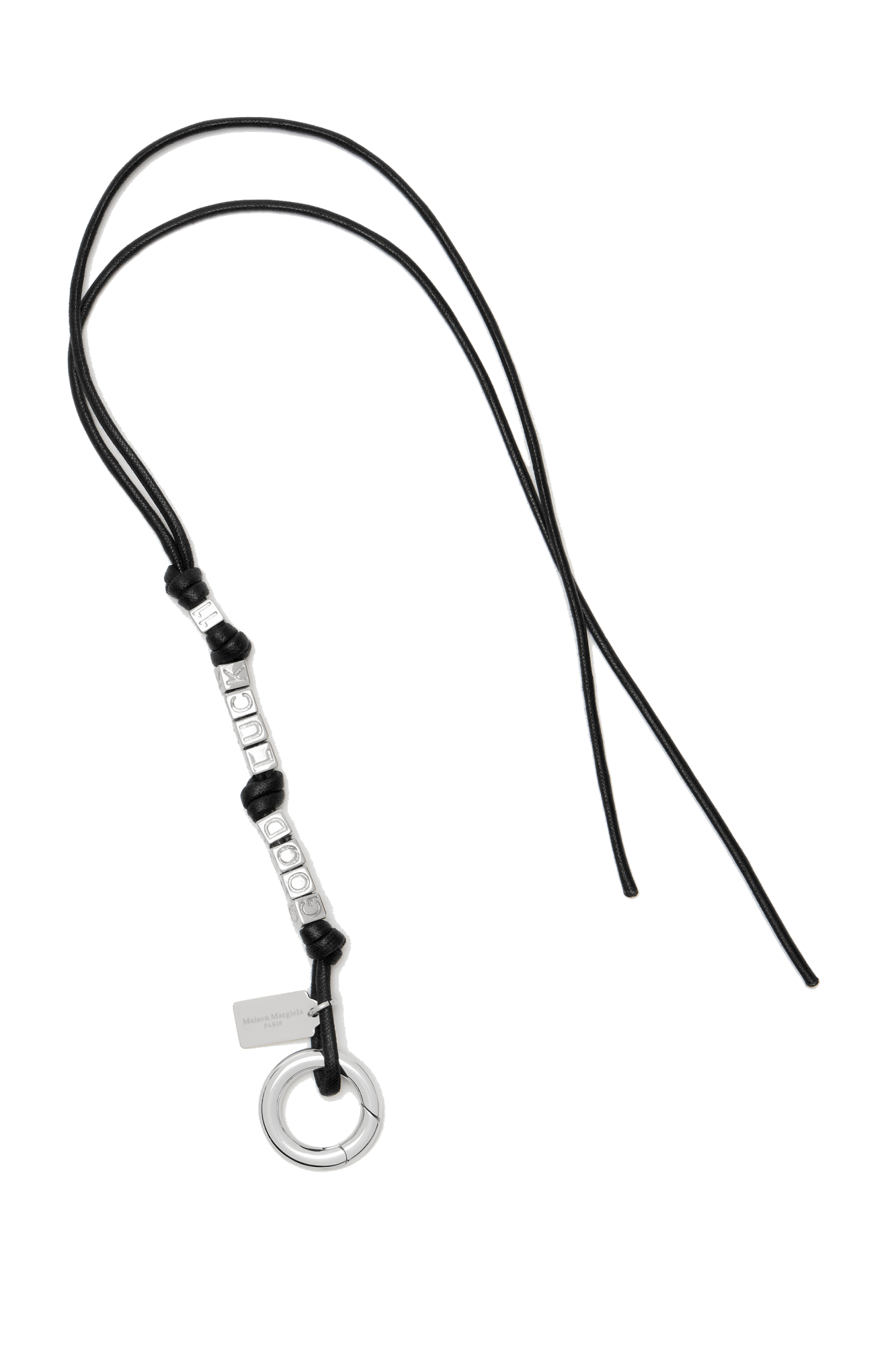アクセサリー Maison Margiela Black Long keychain on a leather strap Maison Margiela - Vitkac AS